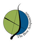 A circular logo in green and blue for The Bow Acupuncture