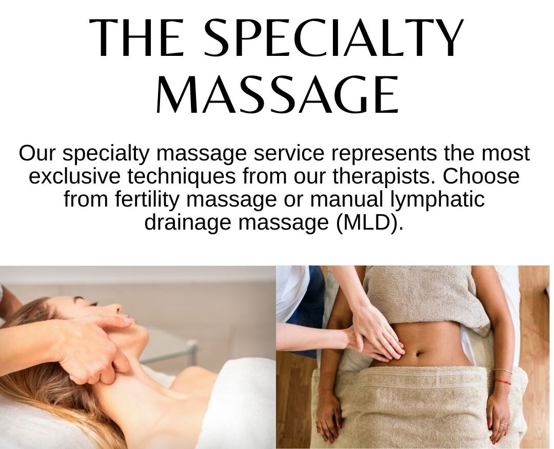 Text and images of a specialty massage service in Jacksonville, Florida